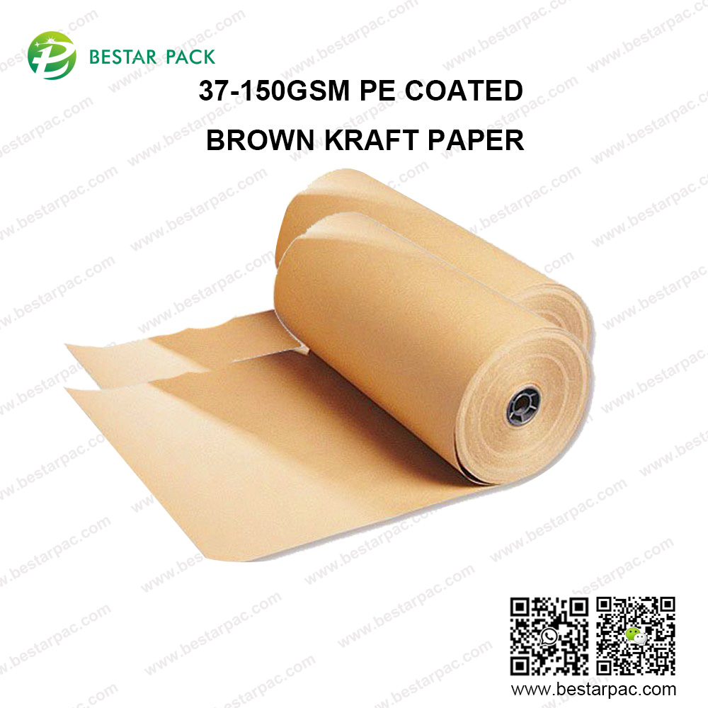 Giấy Kraft nâu tráng PE 37-150gsm